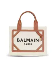 Balmain Embroidered Canvas Shoulder Bag
