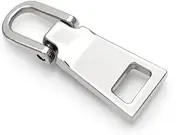 [CRAFTMEMORE] 10 pcs Zipper Pull Zip Puller Tap Slider Pull Tap Quality Metal Puller for Bag Purse Craft Sewing VT270 (Silver)