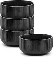 salt&pepper Brae Rice Bowls - Set of 4 - Black - Rice Bowls