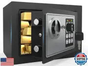 PATRON Small Safe Box for Money with Code and Keys，Solid Mini Safe for Kids w