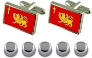 [Select Gifts] Kaspi City Georgia Flag Shirt Studs Box Set