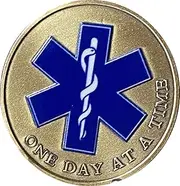 First Responders EMS One Day at A Time Medallion Serenity Prayer Chip