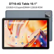 NEW 10.1-inch Android Tablets 12G/128GB Dual Camera 4G LTE Bluetooth WIFI-Grey