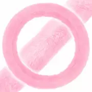 Pink Soft Plush Luxurious Faux Wool Steering Wheel Cover for Car Truck SUV (for: Kia)