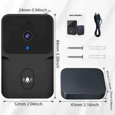 Smart Video Doorbell WiFi Wireless HD Camerabattery Powered Camera Door Bell