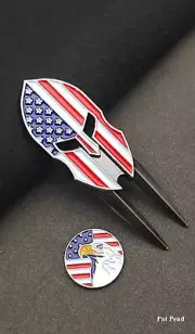 SPARTAN FLAG DIVOT TOOL & BALL MARKER