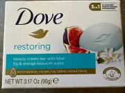 New Dove Restoring Fig Moisture Bar Soap 3.17oz Skin Cleanser Beauty Body Wash