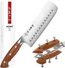 HEZHEN Nakiri Knife，Small Meat Cleaver,7 Inches Japanese Chef Knife for Chefs an