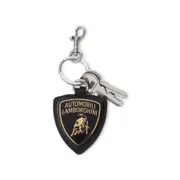 [Balenciaga] Balenciaga-Black Lamb Leather Lamborghini Shield Charm-Uomo OS OS