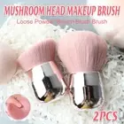 2PCS Pink Makeup Brush Set Beauty Powder Blush Nail Dust Soft Cosmetic Tool AU