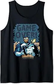 [Marvel] Punisher Game Over Pixelated 90s Tank Top