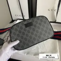 在飛比找蝦皮購物優惠-安欣二手 GUCCI 古馳 Supreme GG 黑色 帆布