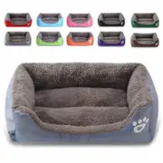 Dog Beds Pet Extra Large Cushion House Soft Warm Kennel Blanket Nest Washable Z Black L