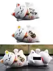 1pcs Chinese Lucky Waving Cat Beckoning Maneki Neko Fortune Feng Shui Solar