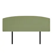 Linen Fabric King Bed Curved Headboard Bedhead - Olive Green