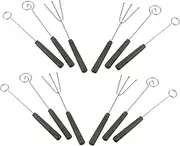 VINTORKY 4 Sets Chocolate Dip: Stainless Steel Fondue Forks - Cheese and Chocolate Dipping Tools - DIY Decorating Utensils for Fondue Parties