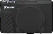 [Elonbo] SX740 SX730 Camera Case, Soft Silicone Case for Canon PowerShot SX740/SX730 HS Camera, Lightweight Skin Rubber Protective Cover for SX740 SX730 with Removable Lens Cover, Black