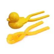 Cartoon Snowball Maker Clip Children Winter Outdoor Snow Mold Tool (Yellow) AU