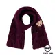 STEIFF德國精品童裝 - 熊頭 針織 圍巾 紫紅(保暖配件)