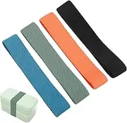 Alipis Bento Box Band 4pcs Lunch Box Fixing Band Lunch Box Elastic Band Bento Box Band Replacement for Camping School Office Assorted Color 1