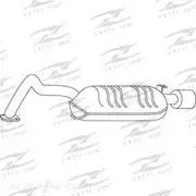 Redback Mufflers Bolt-On to suit Hyundai Santa Fe Wagon 2.7L Petrol DOHC 24V LHS Muffler May06 - M0157