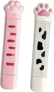 PLAFOPE 2Pcs Shaped Correction Tapes Adorable Writing Accessories for Students Portable Tapes for School Supplies Cute Cat Claw Design for Easy Use