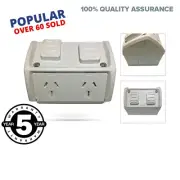 15A Weatherproof Double Power Point GPO 15 Amp Socket Waterproof