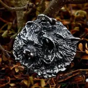 Au Man Vintage Two Wolf Head Viking Stainless Steel Pendant Animal Necklace Gift