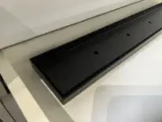 Matt Black Tile-In Floor Floor Grate - 600mm 900mm Outlet 76mm , Outlet Adjus...