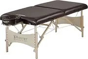 Master Massage 30 Inch Balboa Pro Portable Massage Table Package, Salon Beauty and Lash Bed-Wooden Folding and Foldable Tattoo Table-Brown Luster