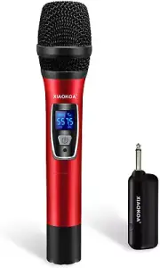 XIAOKOA Handheld Wireless Microphones,Professional UHF Karaoke Microphone,160Ft