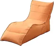 UYSOFRCV Bean Bag Chairs Sofa Cover Solid Color Simple Design Lazy Lounger High Back Bean Bag Chair Cover(No Filling) for Adults and Kids,Orange