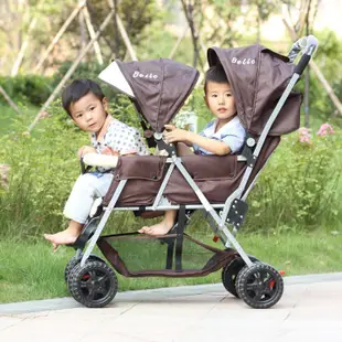 免運速發 現貨雙胞胎嬰兒手推車   前後坐嬰兒車   輕便折疊雙人雙座推車可躺高景觀嬰兒推車可坐可躺輕便折疊寶寶傘車四輪