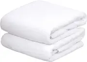 [JML] Bath Towels (2 Pack, 30"x60"), White Fleece Bath Towel, Luxury Hotel & SPA Towel Sets - Super Soft and Absorbent, Lint Free, Fade Resistant Oversized Bath Towel, Coral Fleece White
