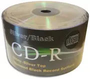 200-Pak DIGITAL-AUDIO Shiny-Silver/BLACK Colored CDR-DA 80-Min CD-R's