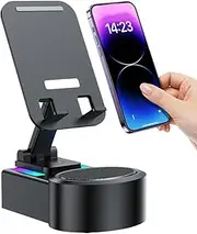 Sonicdrop Dock No Pair Magic Speaker & Charging Stand | SonicDrop Dock Phone Holder Stand | Foldable Cell Phone Holder Desk with Induction Speaker | Wireless Mobile Phones Charger Station Sound