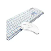 LT600 104Keys 2.4G Wireless Waterproof Rechargeable Luminous Ergonomic Gaming Keyboard and Wireless Mouse for Gaming PC Laptop