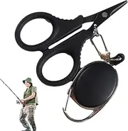 Scissors for Fishing Thread - Fishing Thread Cutting Scissors in Stainless Steel | Retractable Lanyard Rustproof Fishing Scissors for Saltwater Freshwater for Reservoir, Offshore