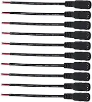 MERRYHAPY 10 PCS Female Power Connector Adapters for CCTV Cameras Power Jack Cables for Custom Cable and Electrical Applications