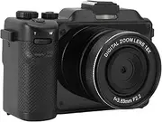 Sxhlseller 5K Digital Camera for Photography, WiFi 80MP Vlogging Cameras with 3" Screen, Front Rear Lens,18X Digital Zoom Video Camera for Content Creators (Black)
