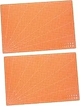 2pcs Double Sided Cutting Pad Double-Sided Cutting Mat for Sewing Quilting Mat Modeling Projects Board Orange Pp