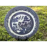 One (1) Churchill Blue Willow Round Plate Serving Platter