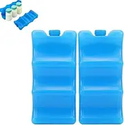 Fyearfly Breast Milk Cooler Bag, Ice Bag for Breast Milk Storage, Pack of 2 Breast Milk Ice Bag Contoured Shape Blue Reusable Ice Box for Breast Milk Working Mother
