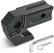 Hitch Slider, 2" Towing Hitch Receiver Skid Protection 45,000 lbs Compatible with 3/4" D-Ring or Soft Shackle for Off-Road Trucks SUV Vehicle Towing Recovery Hitch Protection (Black)
