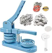 [generic] Button Maker Machine 58MM(2.3 INCH) Pin Badge Maker with Free 100Pcs Button Parts Pictures Circle Cutter Blue