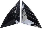 Compatible for Hyundai Tucson 2021 2022 2023 Carbon Fiber Rear Window Louver Shutter Cover Trim Side Vent Covers Car Exterior Accessories(ABS Black)