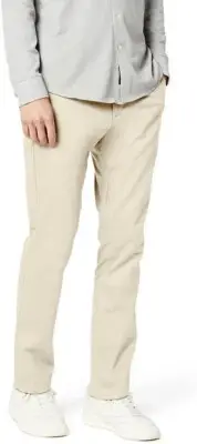 Dockers mens Slim Fit Signature Khaki Lux Cotton Stretch Pants, Cloud, 38x30