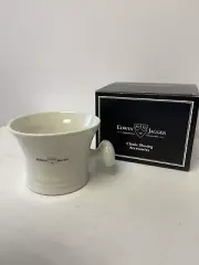 EDWIN JAGGER Ivory Porcelain Shaving Bowl With Handle NEW
