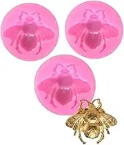 Cestony 3 PCS Tiny Cute Bumble Bee Flying s for DIY 3D Silicone Mold Tools for Make Hard Candies Desserts Ice Cube Candles Soap Drop Glue