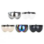 Pilot-Style Standard 3 Snap-Button Visors Up Down Open Face Helmet Visors